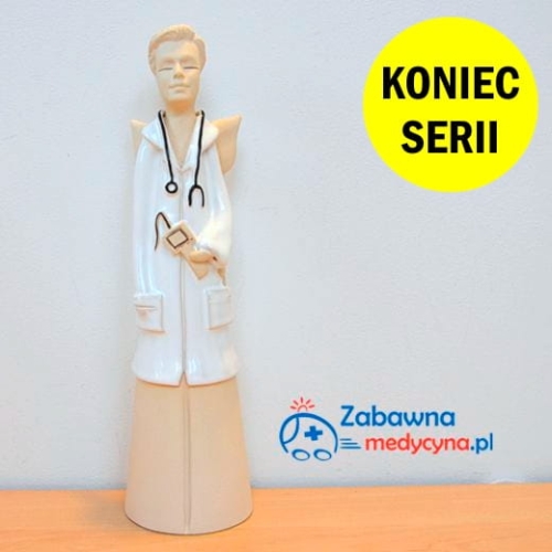 Duży ceramiczny anioł pan ortopeda, anioł ortopeda, ceramiczny anioł dla ortopedy, figurka dla ortopedy, prezent dla ortopedy, podziękowanie dla ortopedy
