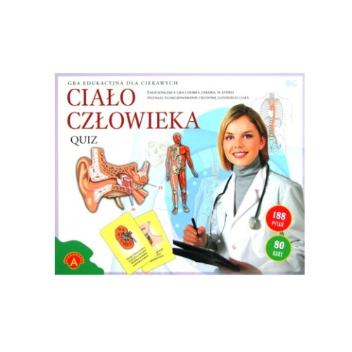 Gra medyczna dla dzieci powyżej 10 roku życia, gra na biologię, gra quiz dla małego medyka