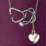 Naszyjnik przekładany stetoskop z sercem