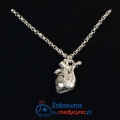 Naszyjnik - SERCE ANATOMICZNE srebro 925, naszyjnik serce anatomiczne, serce anatomiczne biżuteria, serce srebro 925, srebro 925, biżuteria medyczna, srebrna biżuteria, biżuteria dla medyka, kardiolog prezent, zdana sesja z anatomii, studentka medycyny