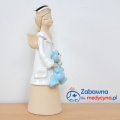 Ceramiczny anioł pielęgniarka, anioł dla pielęgniarki, figurka pielęgniarka, pielęgniarka pediatryczna, prezent dla pielęgniarki