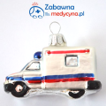 Bombka karetka, ozdoba choinkowa karetka, bombka w kształcie karetki, bombka dla medyków, ratownictwo medyczne, medyczne święta, karetka na choinkę, medyczna bombka