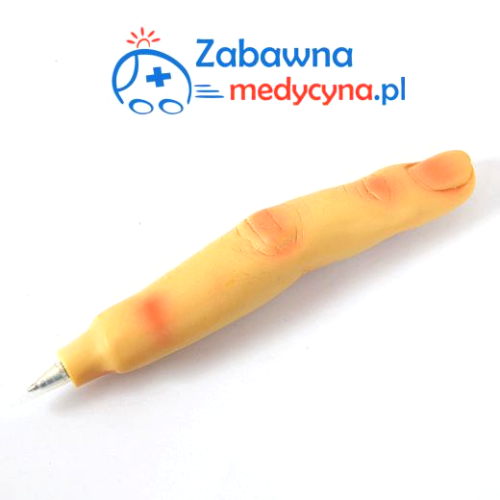 Długopis palec, długopis w kształcie palca, męski palec, palec do pisania, oryginalny długopis, długopis dla medyka