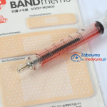 ZESTAW: Karteczki plastry + długopis strzykawka