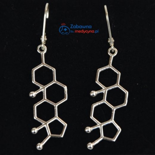 testosteron biżuteria molekularna kolczyki trans kolczyki hormon testosteron doping siłownia kulturystyka kulturysta biżuteria kulturystki na siłownię hit prezent kulturystka