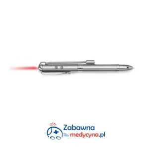 Wskaźnik laserowy  z długopisem, lampką LED, rysik PDA 