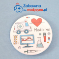 Przypinka z serii ZABAWNA MEDYCYNKA z karetką, przypinka z karetką, karetka, ambulans, przypinka dla ratownika medycznego, przypinka dla medyka