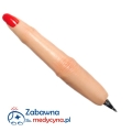 Długopis palec kobiecy, długopis część ciała, palec do pisania, gadżet do pisania.