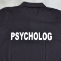 Polo dla psychologa. Kolor czarny (26). Odzież dla psychologa, koszulki dla psychologa.