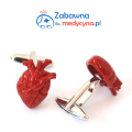 Spinki do mankietów w kształcie serca anatomicznego, oryginalne spinki do mankietów, spinki do koszuli, spinki do mankietów serce, spinki do mankietów dla lekarza, chirurga, kardiologa.